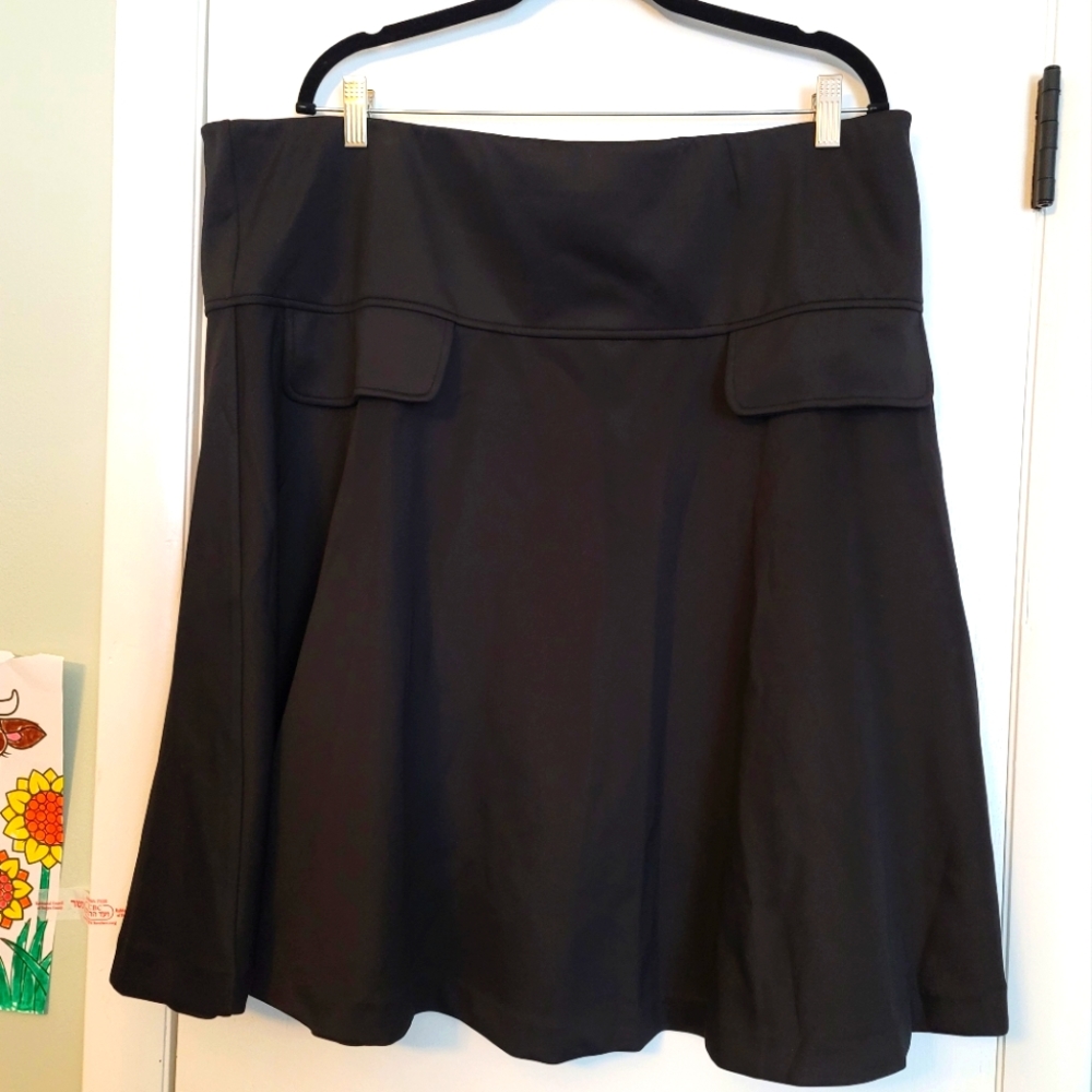 Plus size black aline skirt